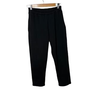 Tonle Jersey Knit Tapered Trouser Pants Elastic Waist Side Pockets Black Size XS